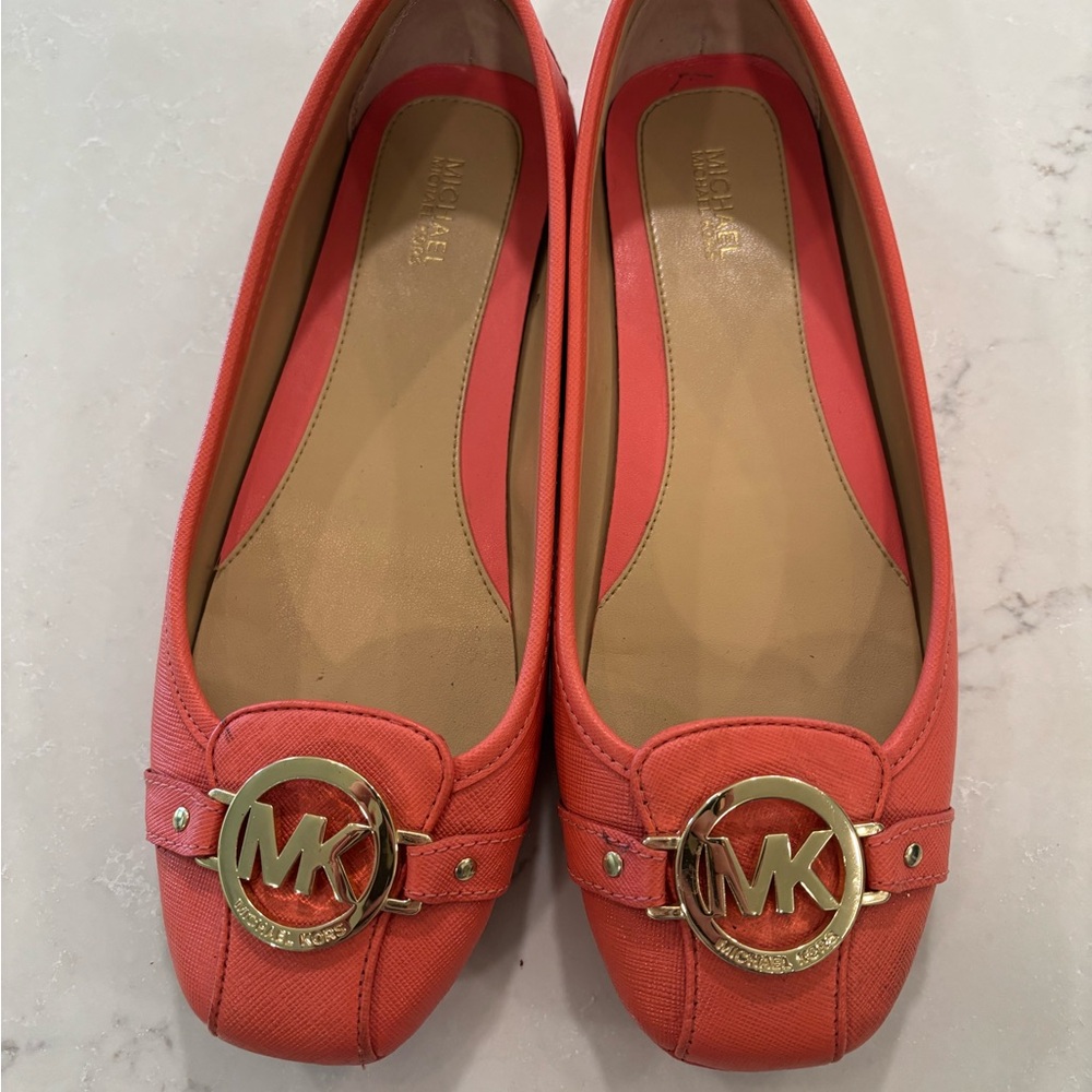 Michael Kors coral ballet flats size 8.5